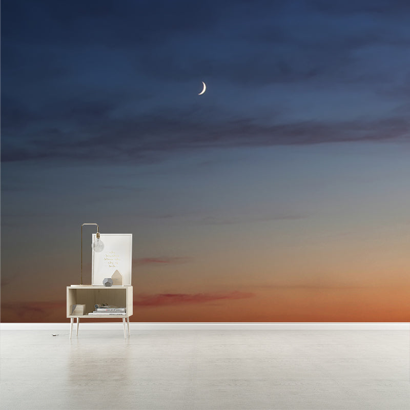 Large Nightfall Crescent Wallpaper Mural Waterproof Modern Living Room Wall Decor
