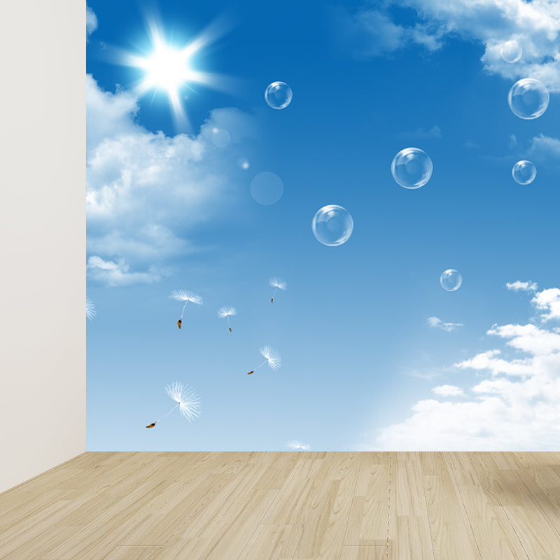 Large Sky Scenery Wall Mural Contemporary Natural Landscape Wall Decor in Pastel Color