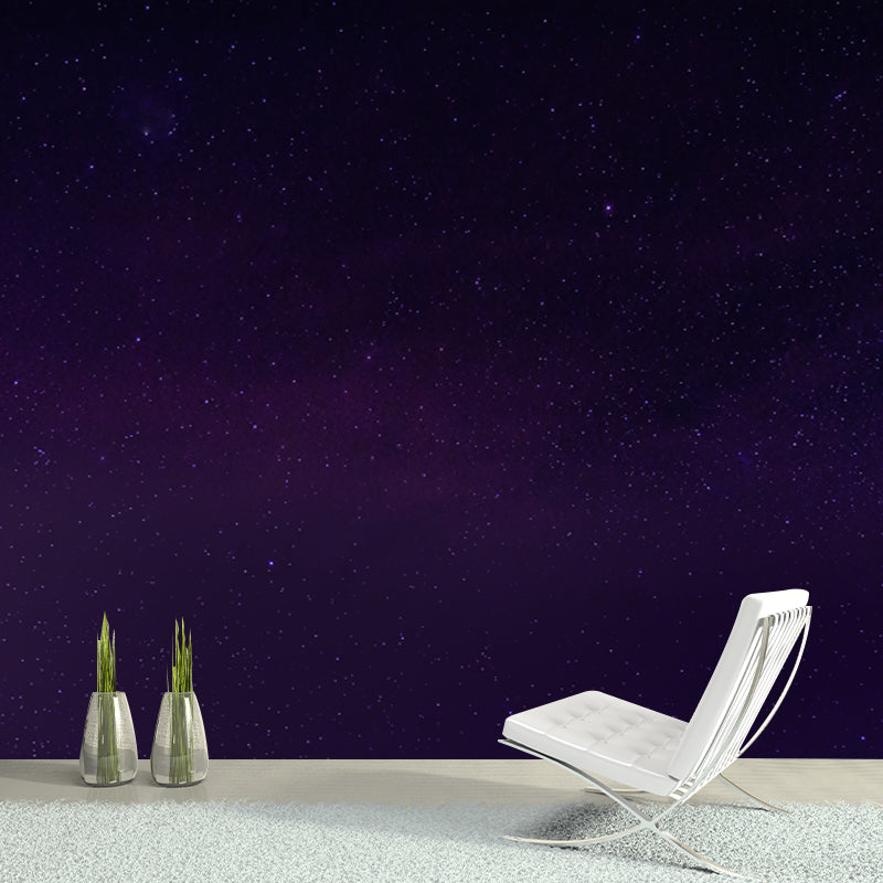 Bright Stars Wall Covering Mural for Bedroom, Purple, Personalized Size Available