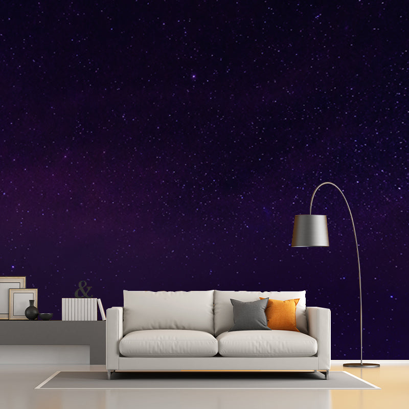 Bright Stars Wall Covering Mural for Bedroom, Purple, Personalized Size Available