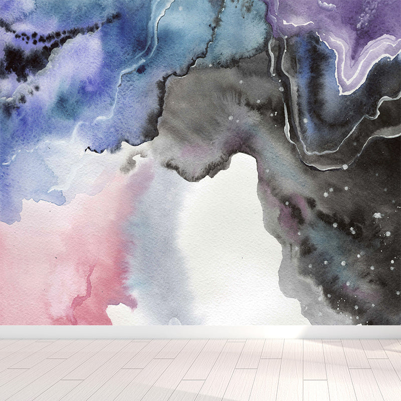 Soft Color Graphic Mural Wallpaper Abstract Modern Stain-Proof Wall Covering for Kitchen