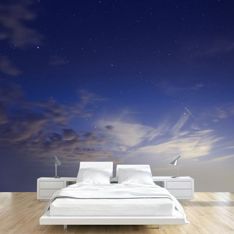 Cloud and Star Sky Mural Decal Modern Stain Proof Bedroom Wall Decor, Made to Measure