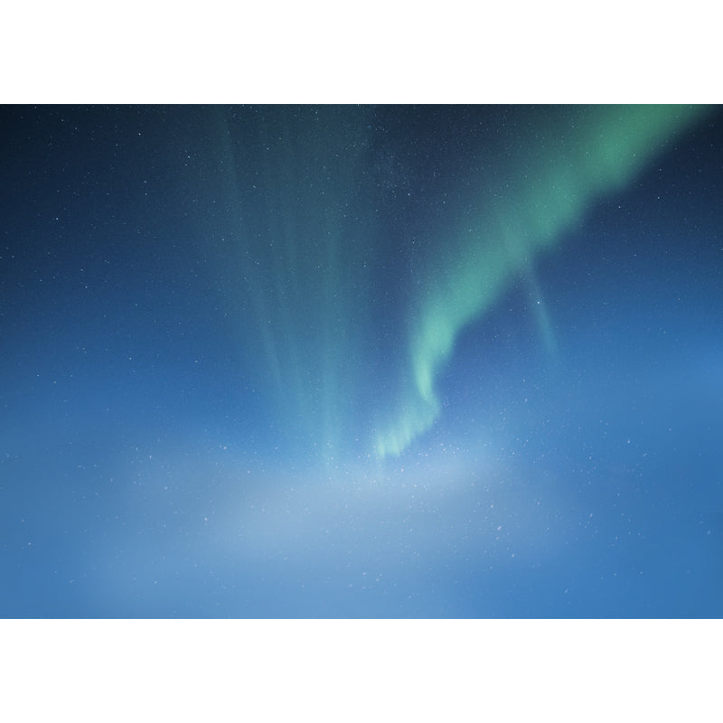 Smooth Whole Blue Mural Decal Minimalistic Aurora Pattern Wall Art, Made to Measure