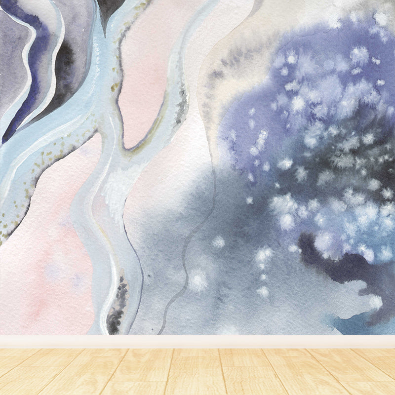 Non-Woven Decorative Wall Mural Modern Abstract Pattern Wall Covering, Custom Printed