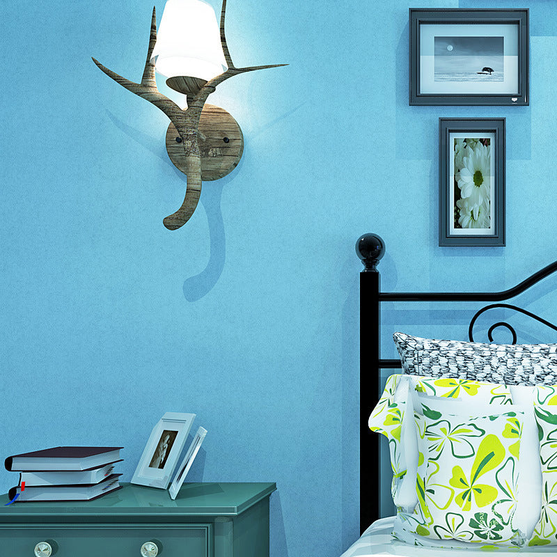 Non-Pasted 33'L x 20.5"W Scandinavian Plain Color Wallpaper for Cafe and Dress Shop