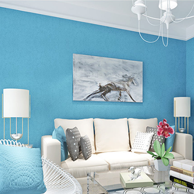 Non-Pasted 33'L x 20.5"W Scandinavian Plain Color Wallpaper for Cafe and Dress Shop