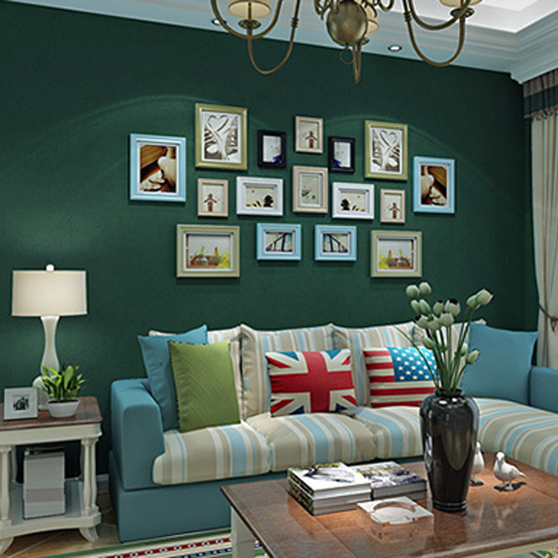 Non-Pasted 33'L x 20.5"W Scandinavian Plain Color Wallpaper for Cafe and Dress Shop