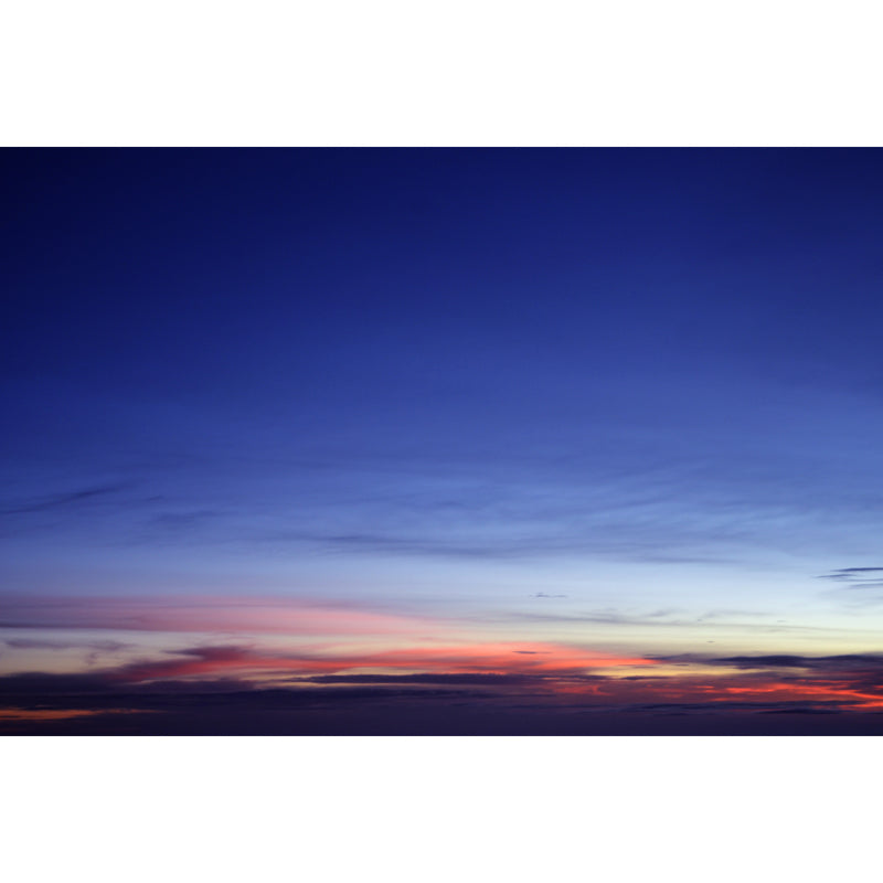 Modern Sunset Glow Wall Mural Indoor Personalized Wall Art in Blue, Waterproofing