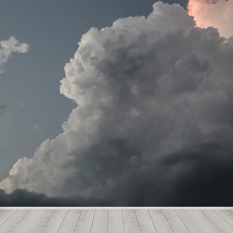 Full Size Illustration Modern Mural Decal with Sky Scene in Soft Color, Made to Measure