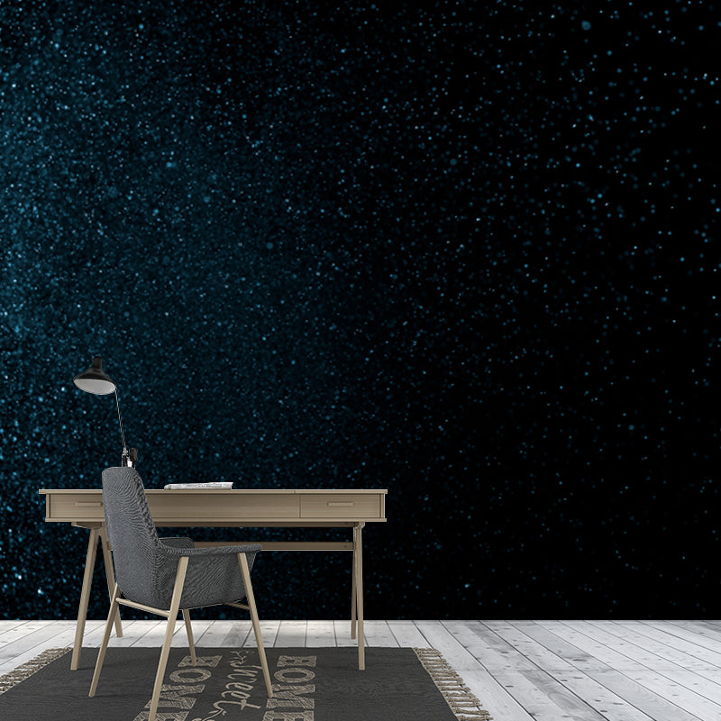 Starry Late Night Wall Mural Modern Water-Proof Living Room Wall Art, Customized Print