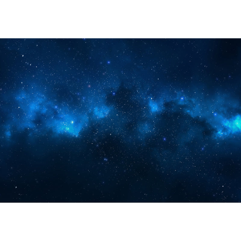 Planetary Nebula Star Mural Decal Modern Style Non-Woven Material Wall Covering in Blue-Black