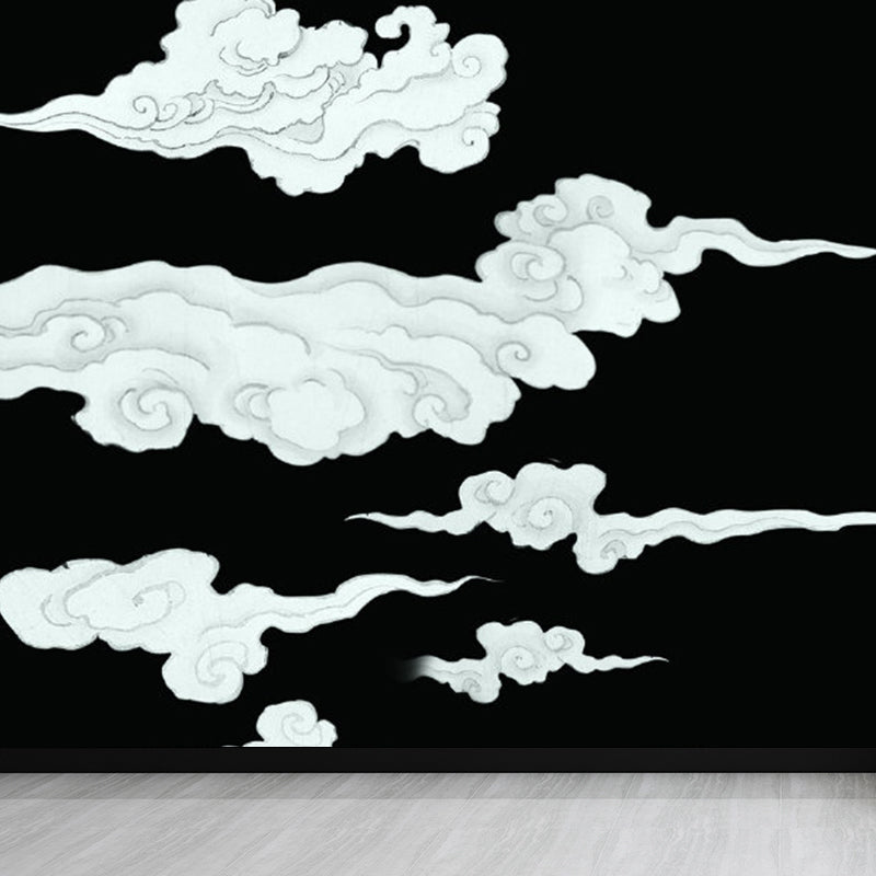 Flying-Cloud Mural Wallpaper for Living Room Sky Scene Wall Covering, Custom Printed