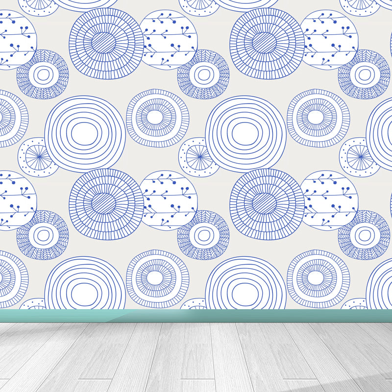 Modern Still Life Mural Decal Light Color Stain-Proofing Wall Decor for Bathroom