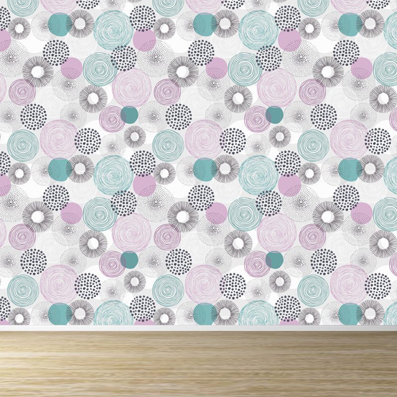 Colorful Flowers Mural Wallpaper Abstract Modern Moisture Resistant Wall Art for Room