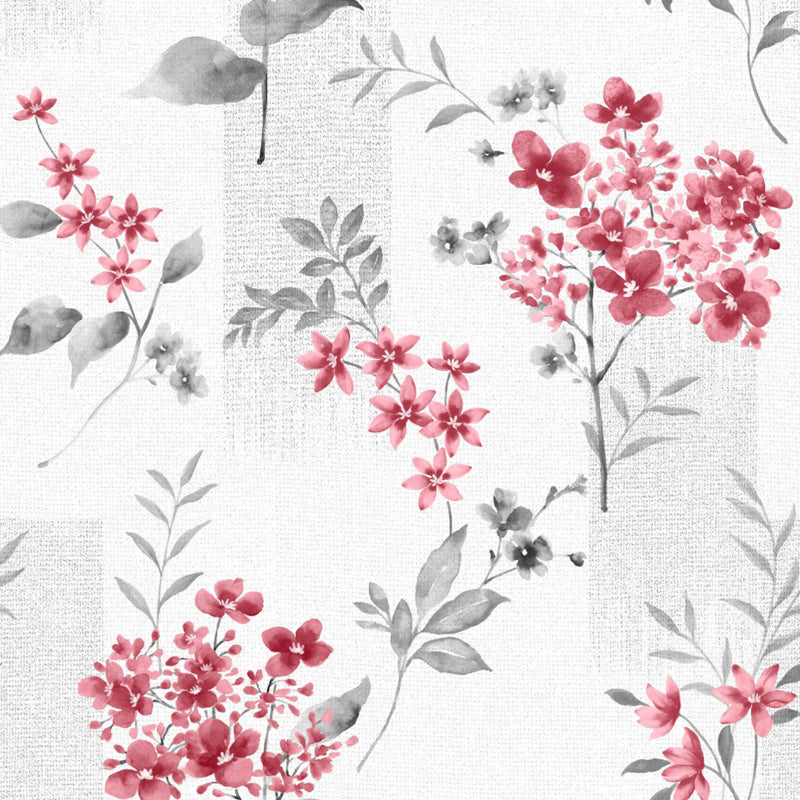 Big Blossom Wallpaper Mural Contemporary Pretty Flowers Wall Covering in Pastel Color