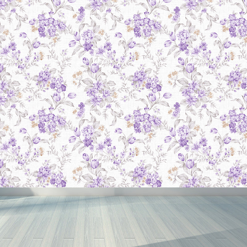 Waterproofing Flower Mural Decal Customized Modern Wall Covering for House Interior