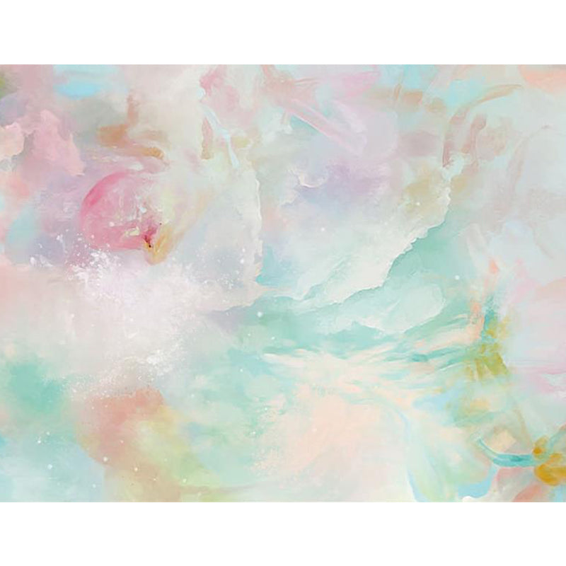 Huge Sky View Mural for Bathroom Natural Landscape Wall Art in Light Color, Stain Resistant