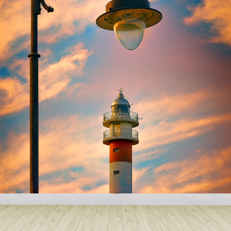 Photography Style Lighthouse Wall Mural Giant Wall Decor for Dining Room, Personalize