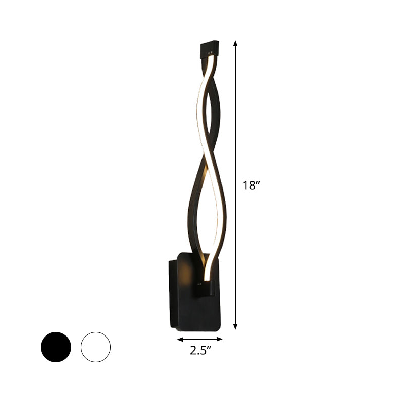 Ideas de iluminación de pared de escalera varada Minimalismo Minimalismo LED Splique Fexture con luz cálida/blanca, negro/blanco