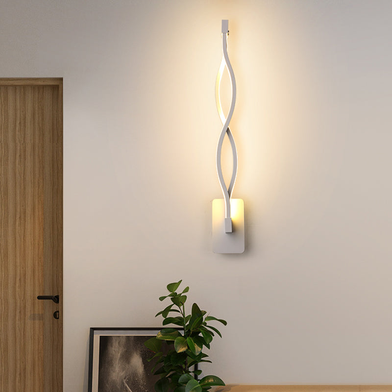 Ideas de iluminación de pared de escalera varada Minimalismo Minimalismo LED Splique Fexture con luz cálida/blanca, negro/blanco