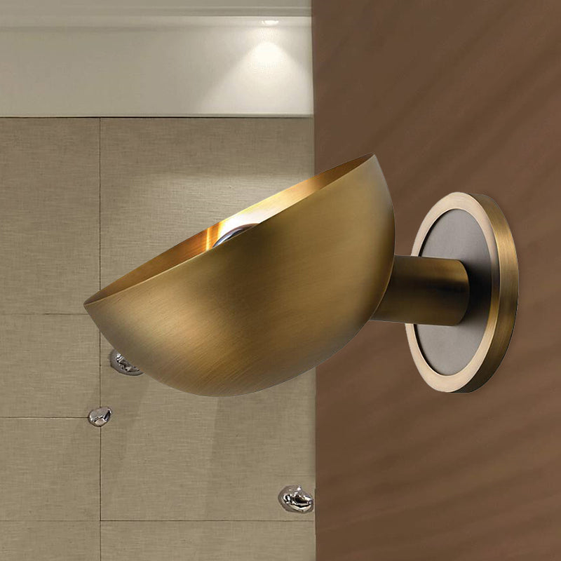 Lampada da parete in metallo a cupola Colonialismo 1 lampadario in lampadina in oro