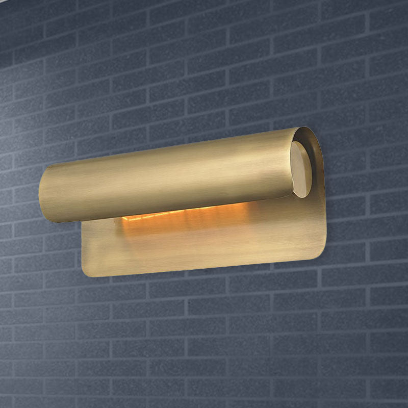 Luxuriöse gerollte Wandleuchte 1 Licht 10 "/19,5" Breite Metallwandleuchte in Gold