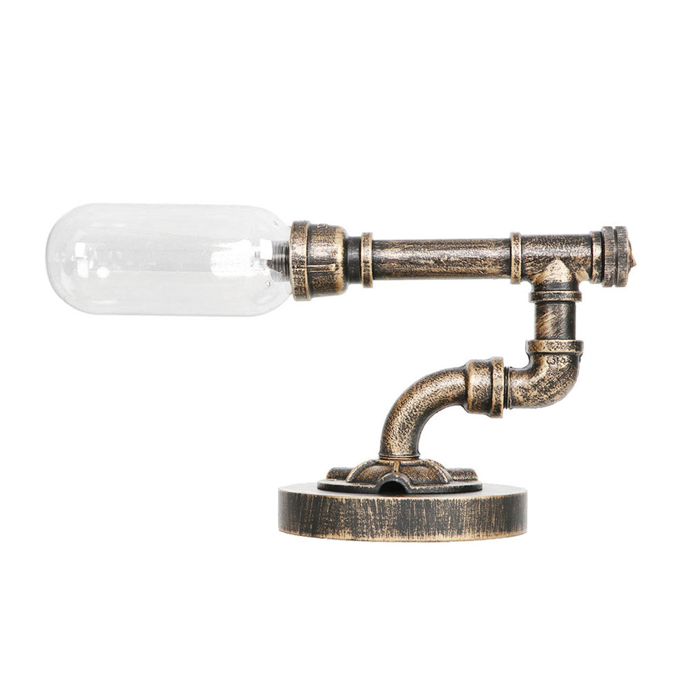 Capsule camera da letto a led luce notturna ambra industriale/vetro trasparente 1 tavolo da tavolo da tavolo con tuba