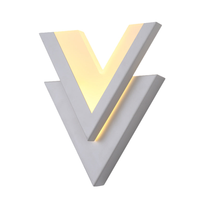 Diseño de cuello en V blanco Monte de lavado acrílico Nórdico ACRYLIC LED Luz de pared Luz Splique en luz cálida/blanca