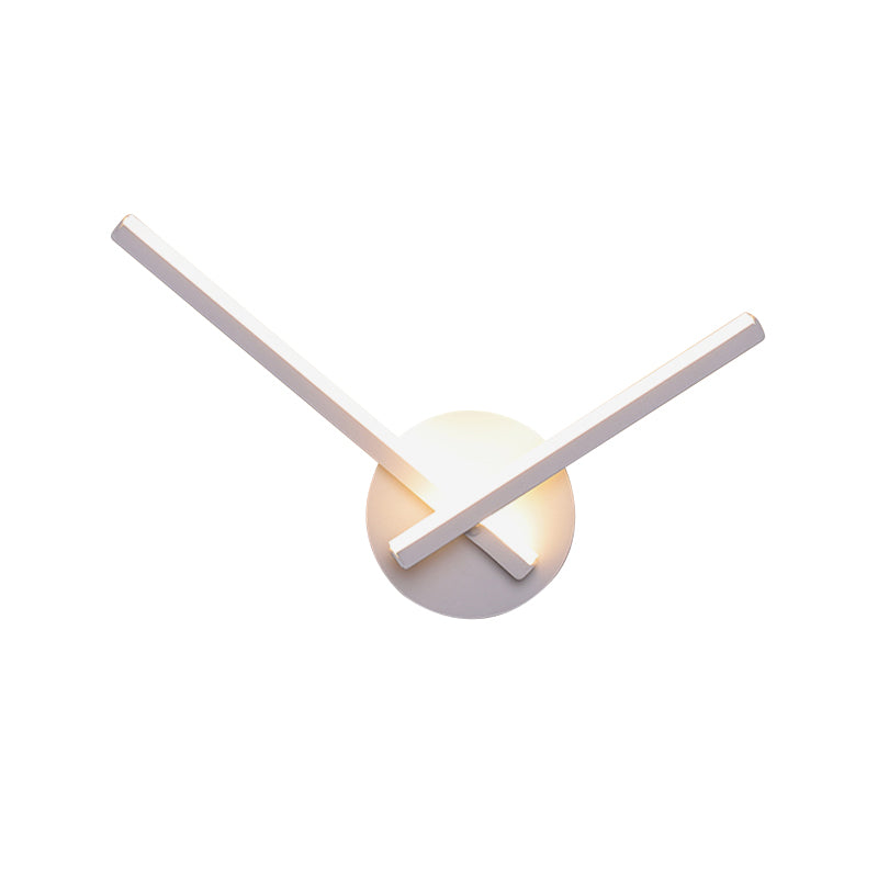 Idee per illuminazione a parete a croce acrilica Minimalismo Lampada di applique a LED in bianco/nero in luce calda/bianca per un letto