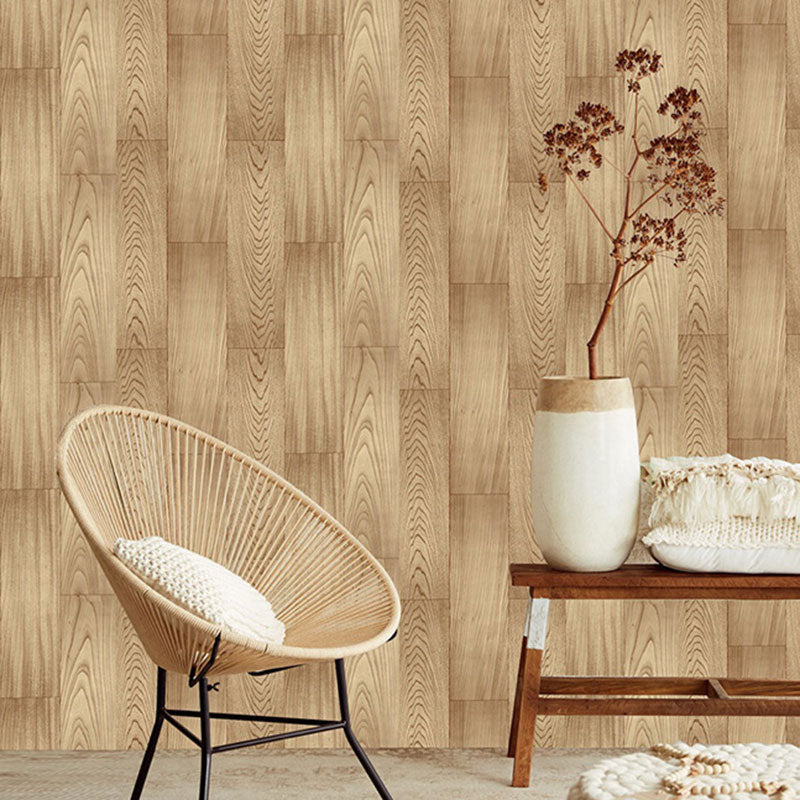 Nostalgic Maple Wood Wallpaper Roll in Natural Color Living Room Wall Art, 58.1 sq ft., Easy to Remove