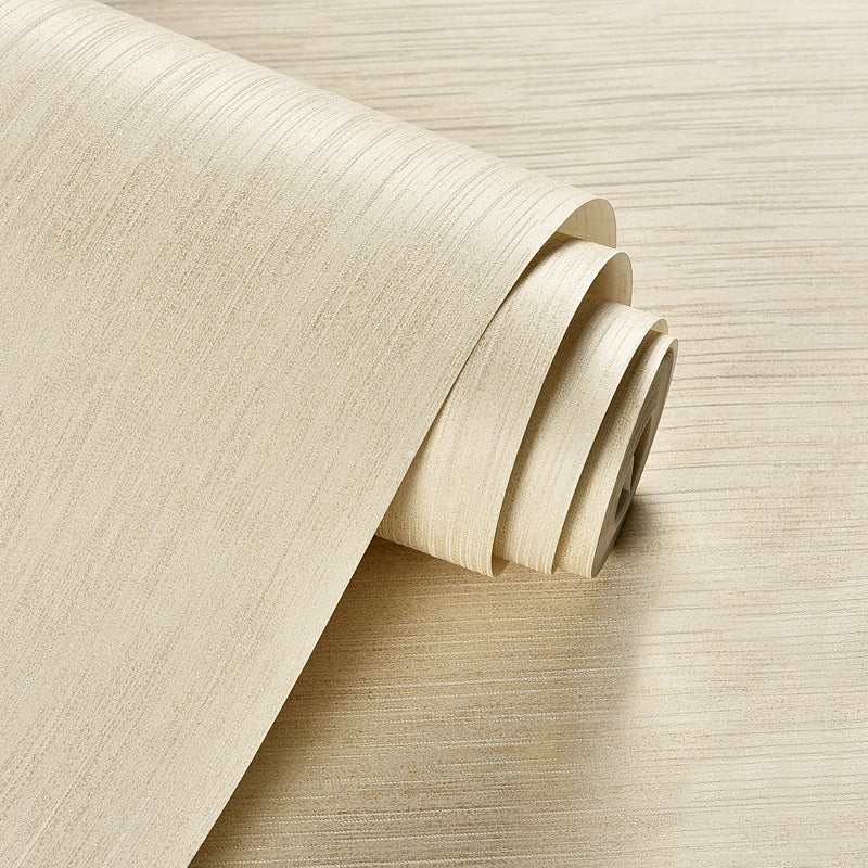Bedroom and Guest Room Wallpaper with Beige Mottled Line and Stripe, 33'L x 20.5"W, Non-Pasted