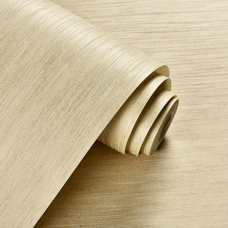 Bedroom and Guest Room Wallpaper with Beige Mottled Line and Stripe, 33'L x 20.5"W, Non-Pasted