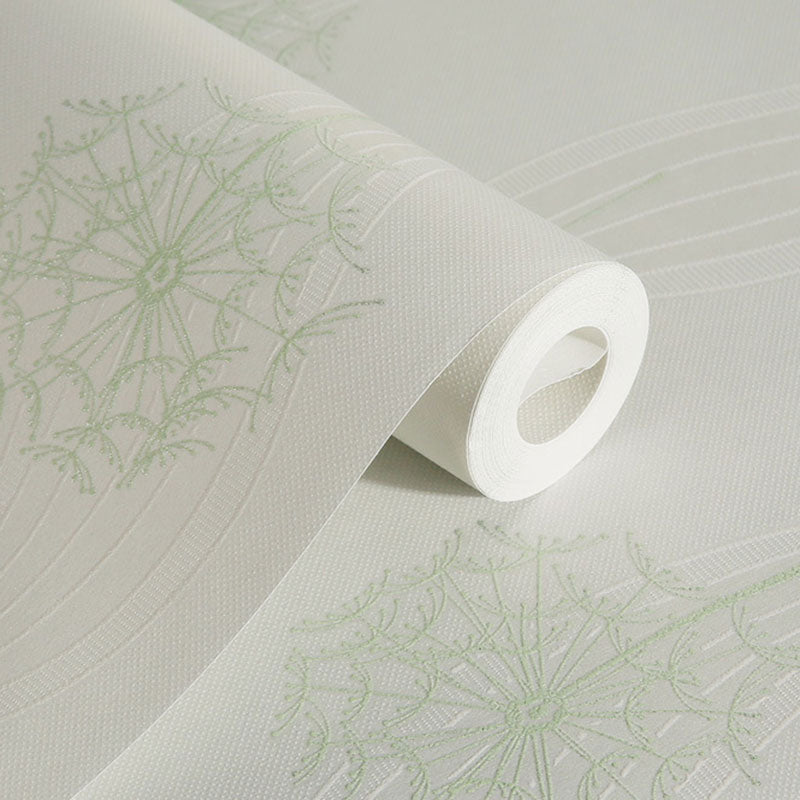 Modernism Dandelion Wallpaper Roll for Children's Bedroom, Neutral Color, 31'L x 20.5"W