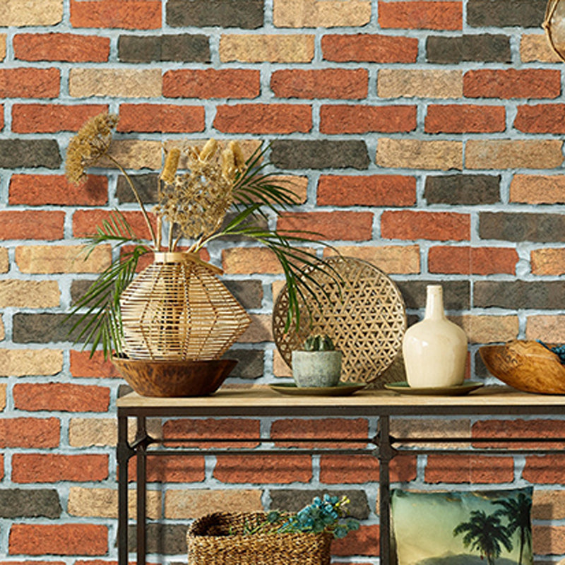 17.5" x 19.5' Nostalgic Industrial Brick Wallpaper, Peel and Stick