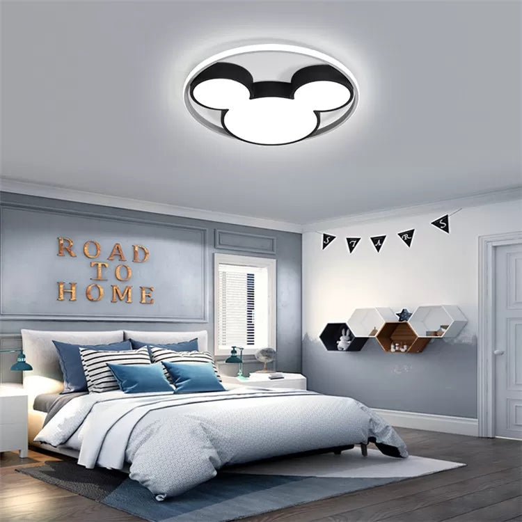 Plafonnier moderne en acrylique avec souris de dessin animé, plafonnier mince pour chambre d'enfants