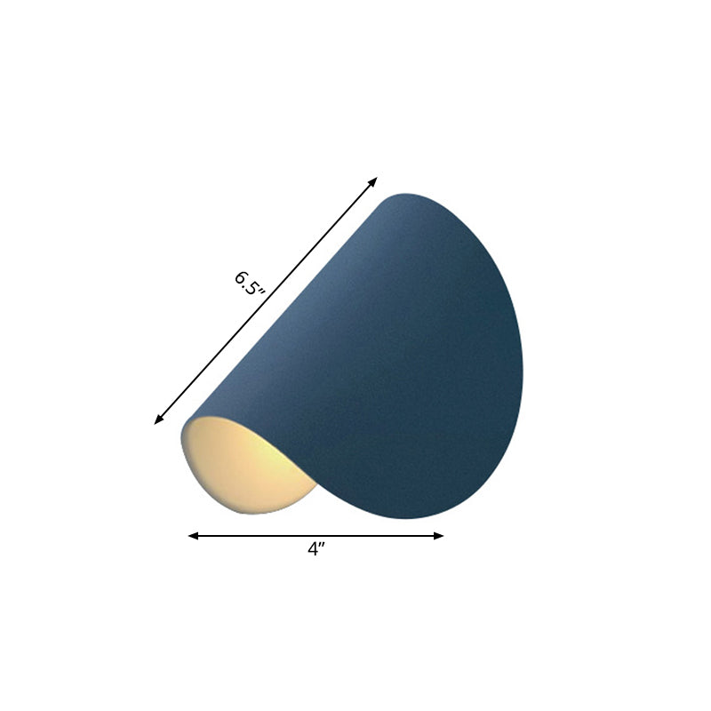 Metal plié vers le bas de la lumière murale Designer bleu 1 amplitume