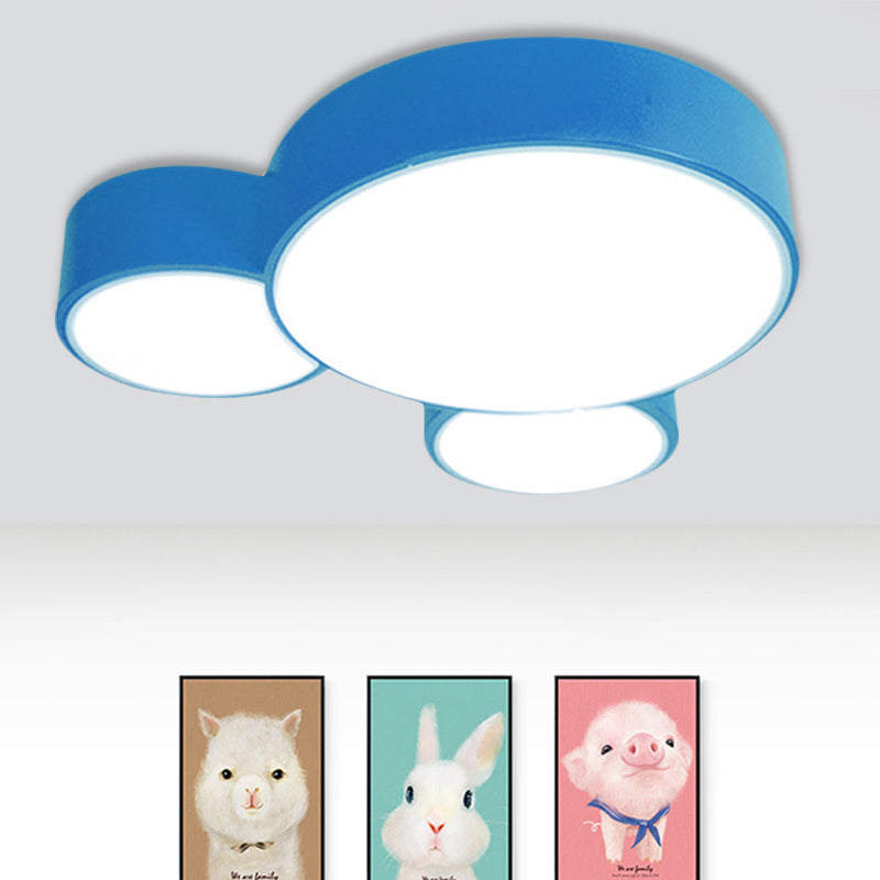 Acrylic Animal Flush Mount Ceiling Light Macaroon Ceiling Light for Kid Bedroom
