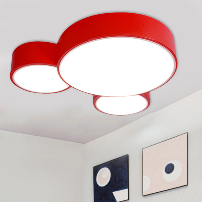 Acrylic Animal Flush Mount Ceiling Light Macaroon Ceiling Light for Kid Bedroom