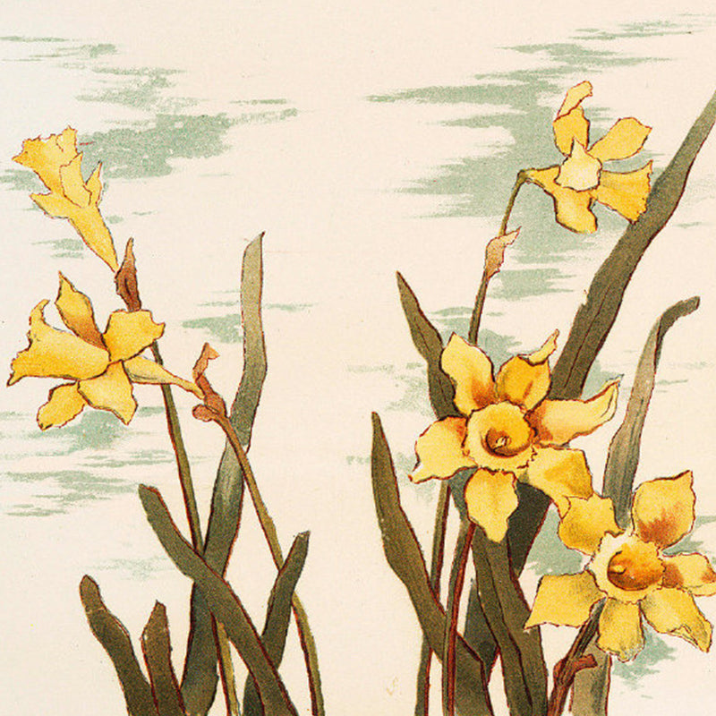 Yellow Flowers Mural Decal Florentine Contemporary Stain-Proof Wall Art for Kitchen