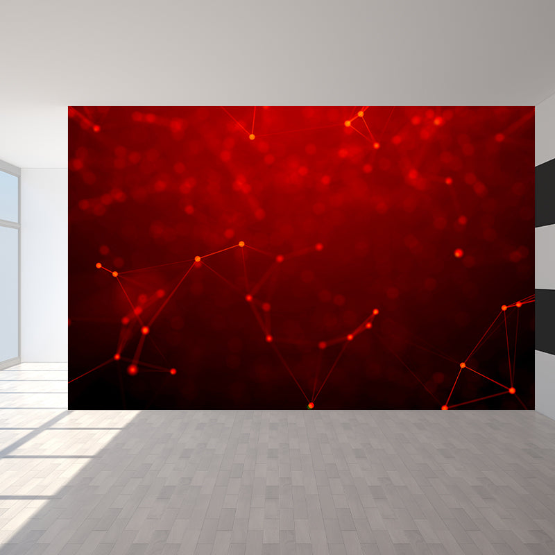 Abstract Pattern Mural Decal Modern Non-Woven Textured Wall Covering in Pastel Color