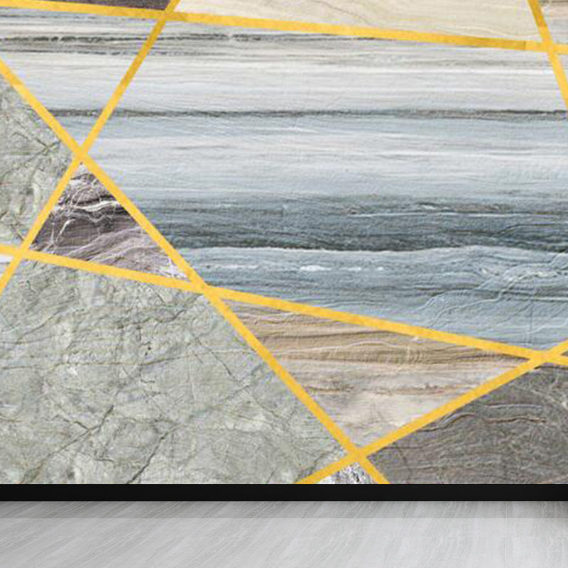 Pastel Color Graphic Mural Decal Moisture Resistant Modern Bathroom Wall Covering