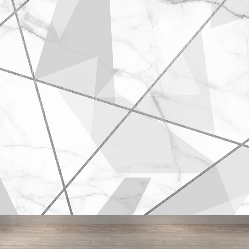 Pastel Color Graphic Mural Decal Moisture Resistant Modern Bathroom Wall Covering