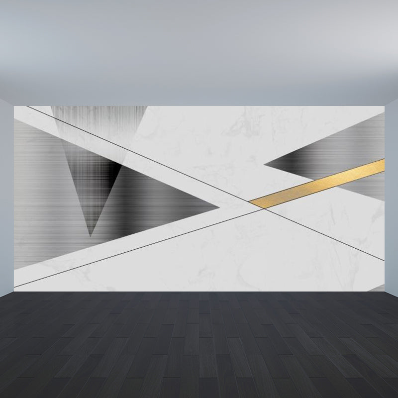 Pastel Color Graphic Mural Decal Moisture Resistant Modern Bathroom Wall Covering