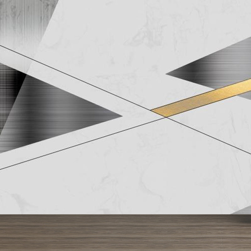 Pastel Color Graphic Mural Decal Moisture Resistant Modern Bathroom Wall Covering