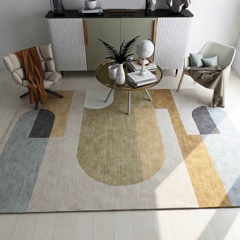 Tappeto contemporaneo tappeto in poliestere multicolore tappeto non vano per animali domestici per soggiorno
