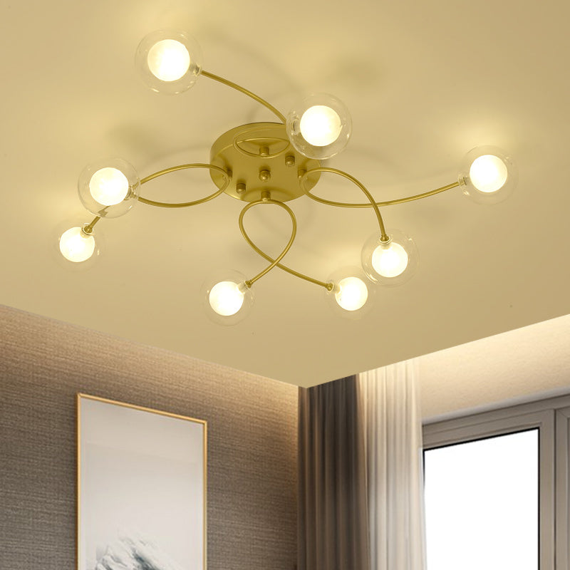 Semifull morso semifulto luce soggiorno villa a soffitto romantico multi-testa in oro