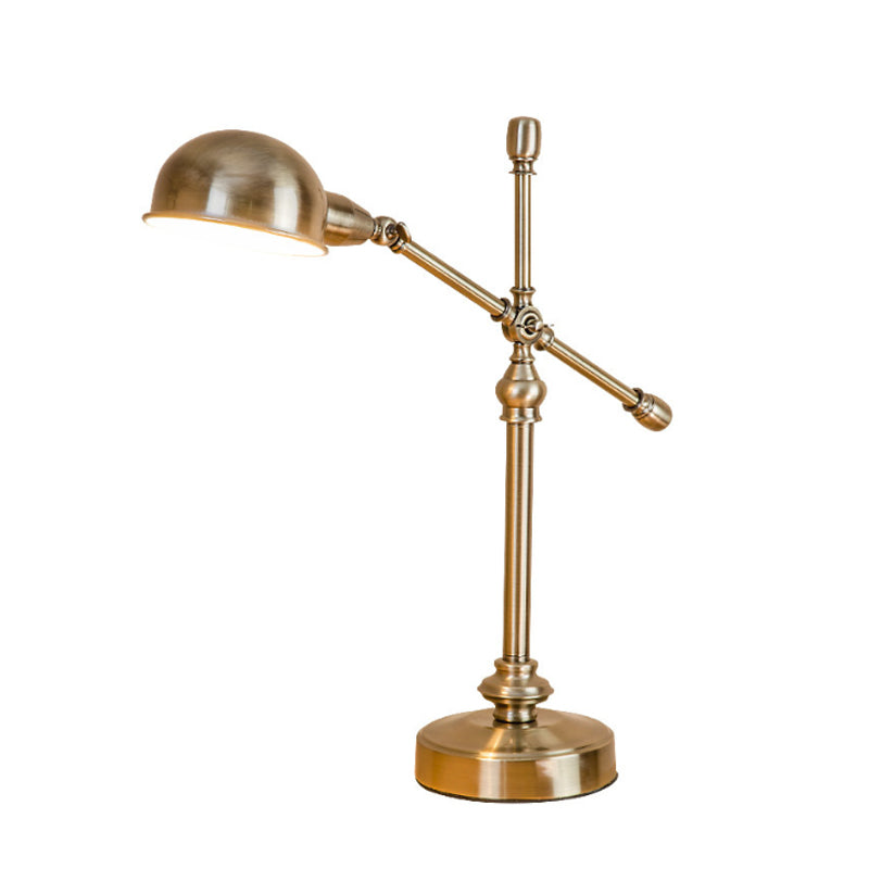 Metallic Dome Shade Desk Light Vintage Stijlvol 1 kop woonkamer verstelbaar tafellicht in messing