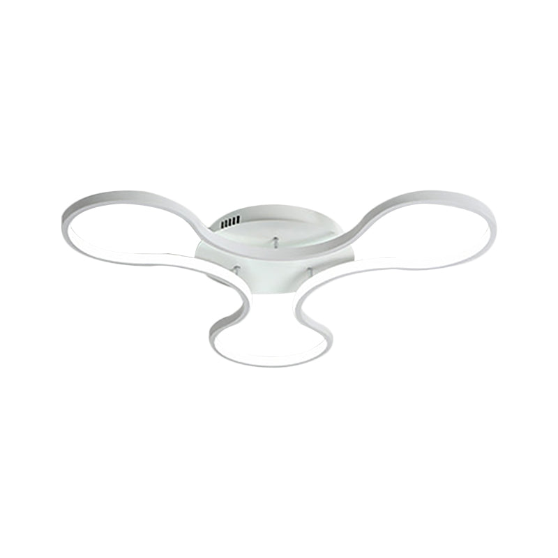 Fidget Spinner Shaped Ceiling Flush Simplicity Metal White LED Flush Mount Light for Boys Room, 23"/29" Width
