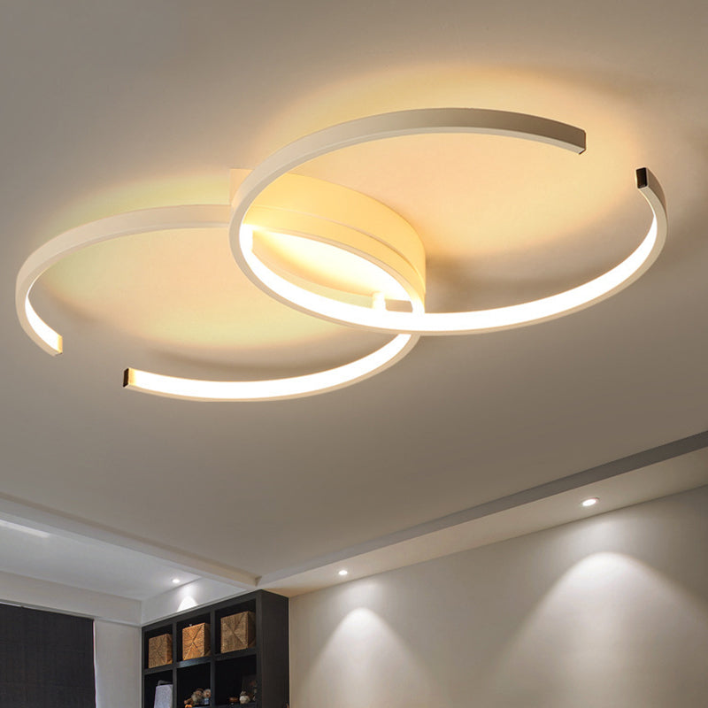 Double-C acrylique près du minimalisme de lampe au plafond