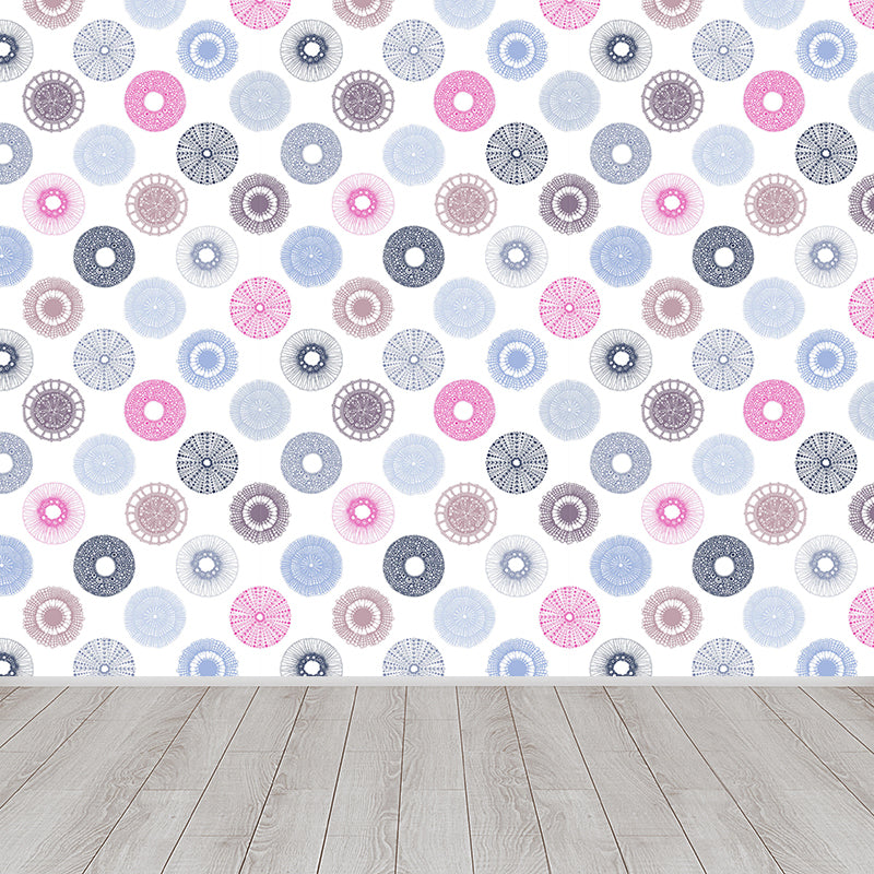 Big Dandelions Wallpaper Mural Modern Novelty Flower Print Wall Covering in Pastel Color